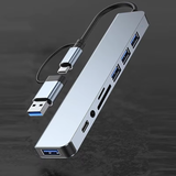 8 in 1 USB C Hub with Card Reader and Audio Port
