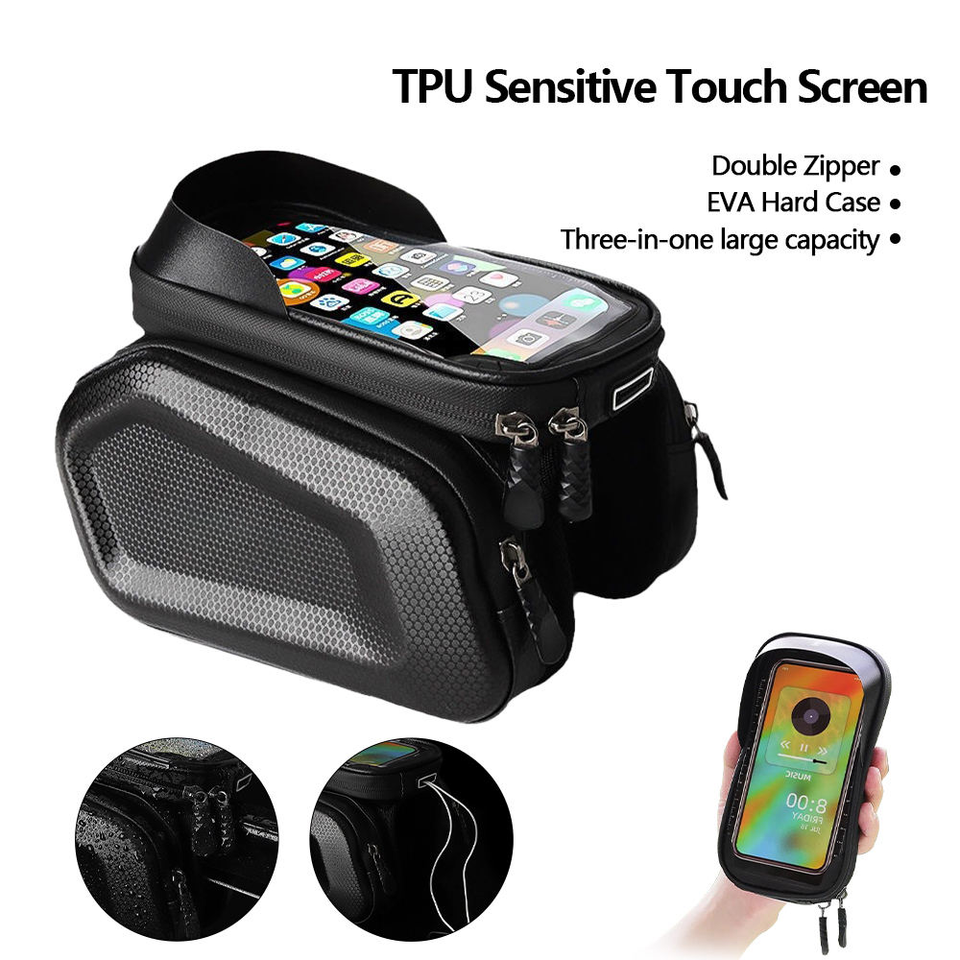 Bicycle Phone Bag with Touch Screen and Large Storage