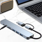 8 in 1 USB C Hub with Card Reader and Audio Port
