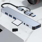 8 in 1 USB C Hub with Card Reader and Audio Port