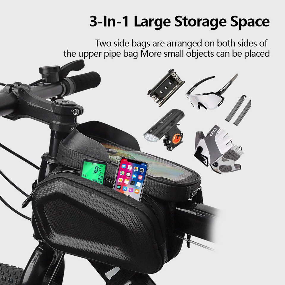 Bicycle Phone Bag with Touch Screen and Large Storage