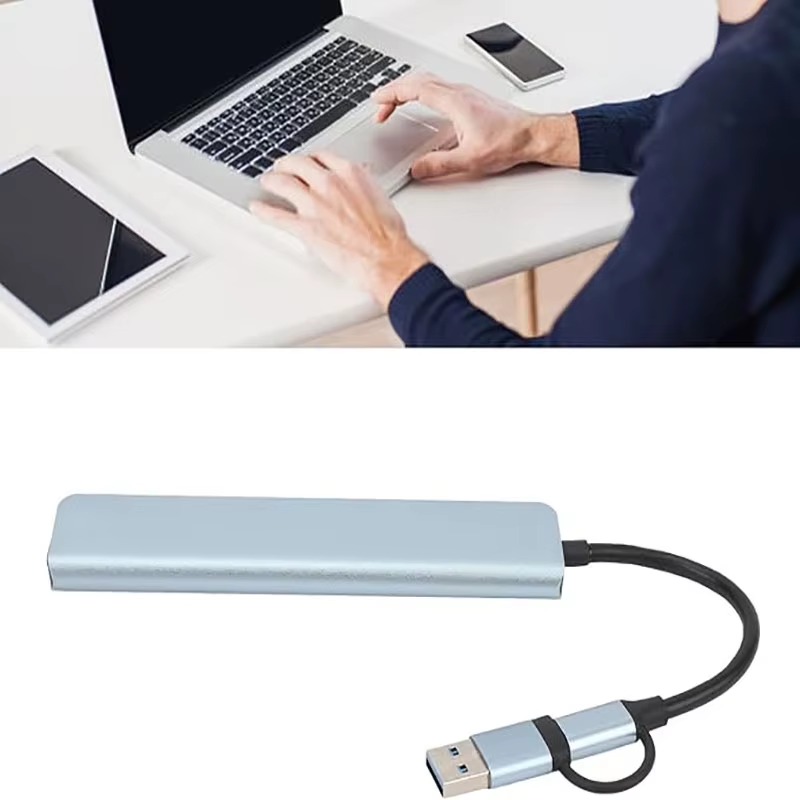 8 in 1 USB C Hub with Card Reader and Audio Port