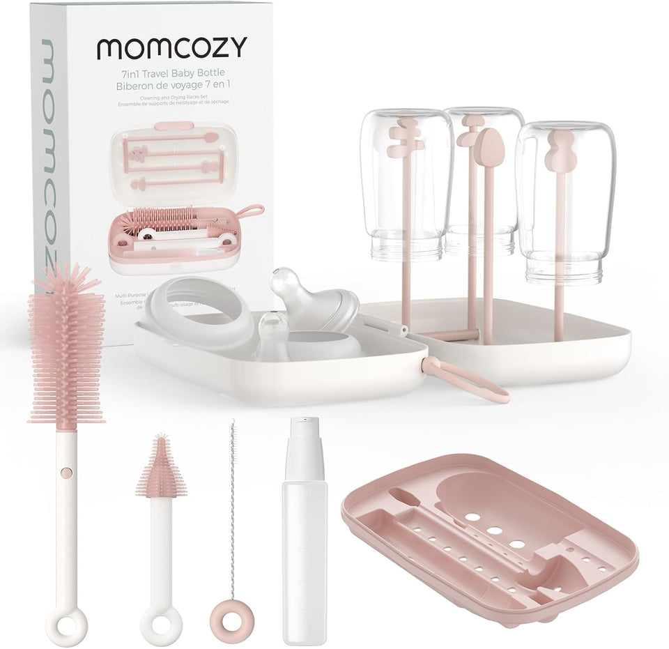 Baby Bottle Brush Kit with Push Press Foam Cleaning Design