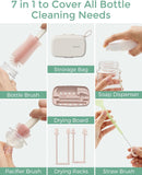 Baby Bottle Brush Kit with Push Press Foam Cleaning Design