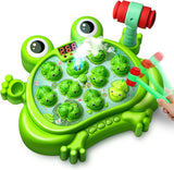 Interactive Whack A Frog Toddler Toy with Lights Music and 2 Hammers