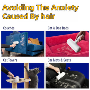 Reusable Pet Hair Remover Roller Brush for Dogs & Cats – Fur Cleaning Tool