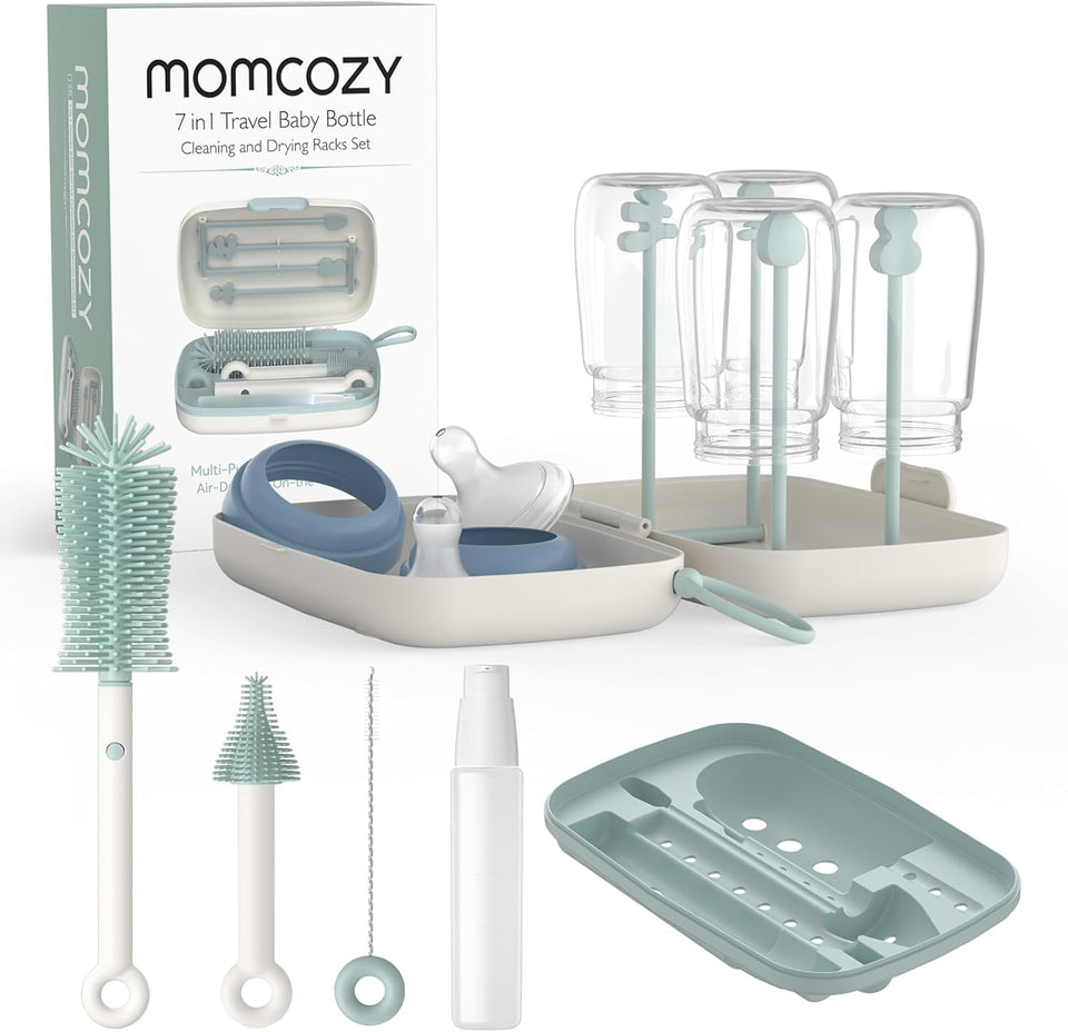 Baby Bottle Brush Kit with Push Press Foam Cleaning Design