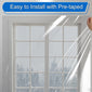 Window Insulation Kit, 63 × 394 Inch Plastic Window Covering for Winter