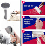 Reusable Pet Hair Remover Roller Brush for Dogs & Cats – Fur Cleaning Tool