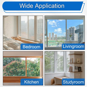 Window Insulation Kit, 63 × 394 Inch Plastic Window Covering for Winter
