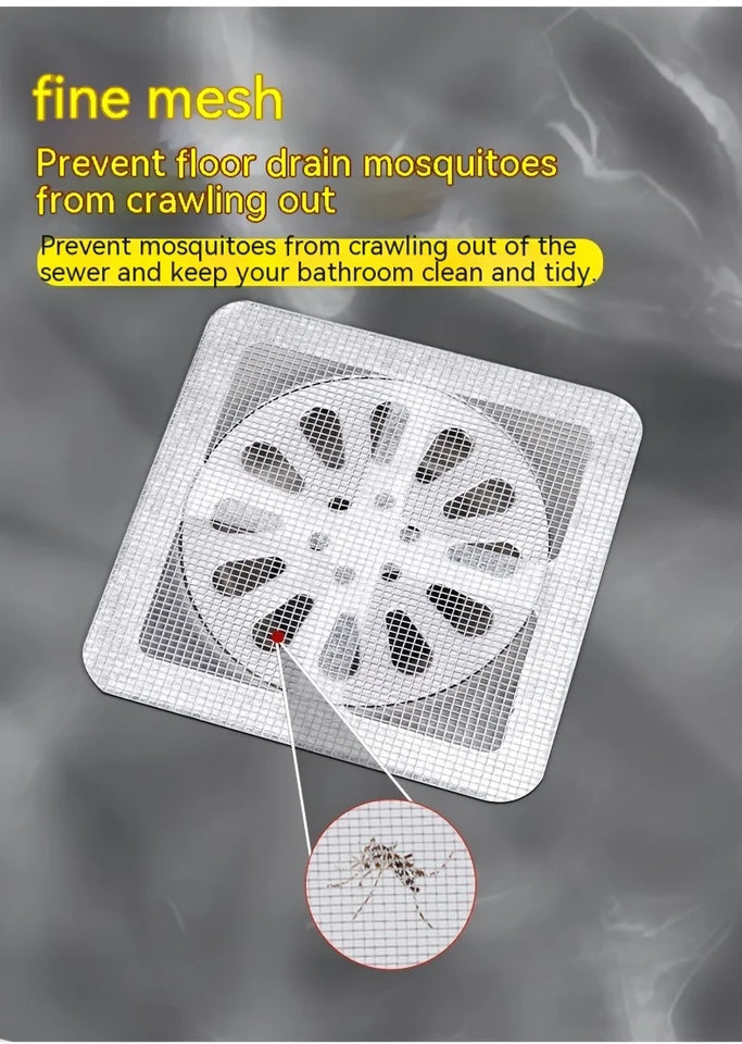 Self Adhesive Floor Drain Mesh Filter Sticker (Hairs and Insects Blocker)