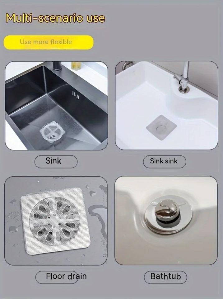 Self Adhesive Floor Drain Mesh Filter Sticker (Hairs and Insects Blocker)