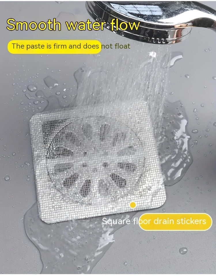 Self Adhesive Floor Drain Mesh Filter Sticker (Hairs and Insects Blocker)