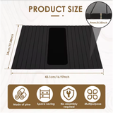 Couch Cup Holder Bamboo Wood Sofa Armrest Tray with Anti Slip Design Foldable