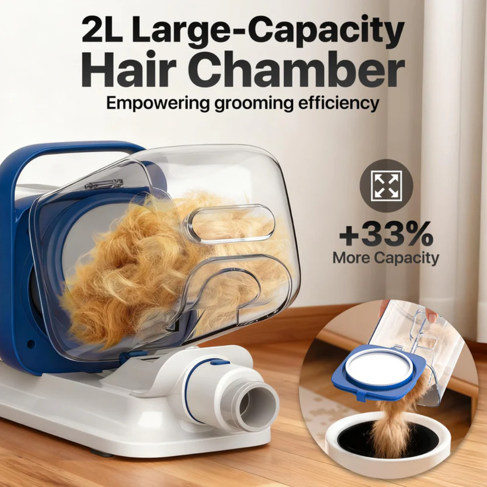 Pet Grooming Vacuum Kit 15000Pa Dog Hair Clipper