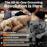 Pet Grooming Vacuum Kit 15000Pa Dog Hair Clipper