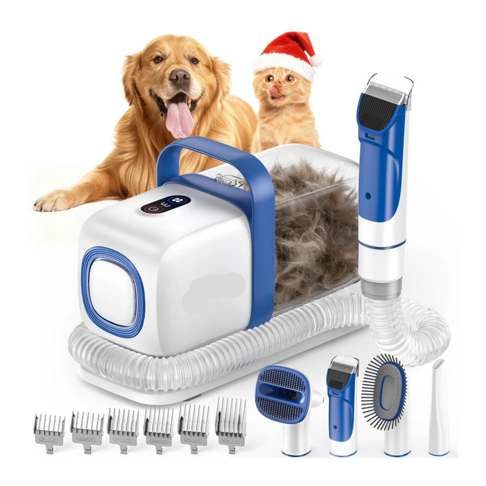Pet Grooming Vacuum Kit 15000Pa Dog Hair Clipper