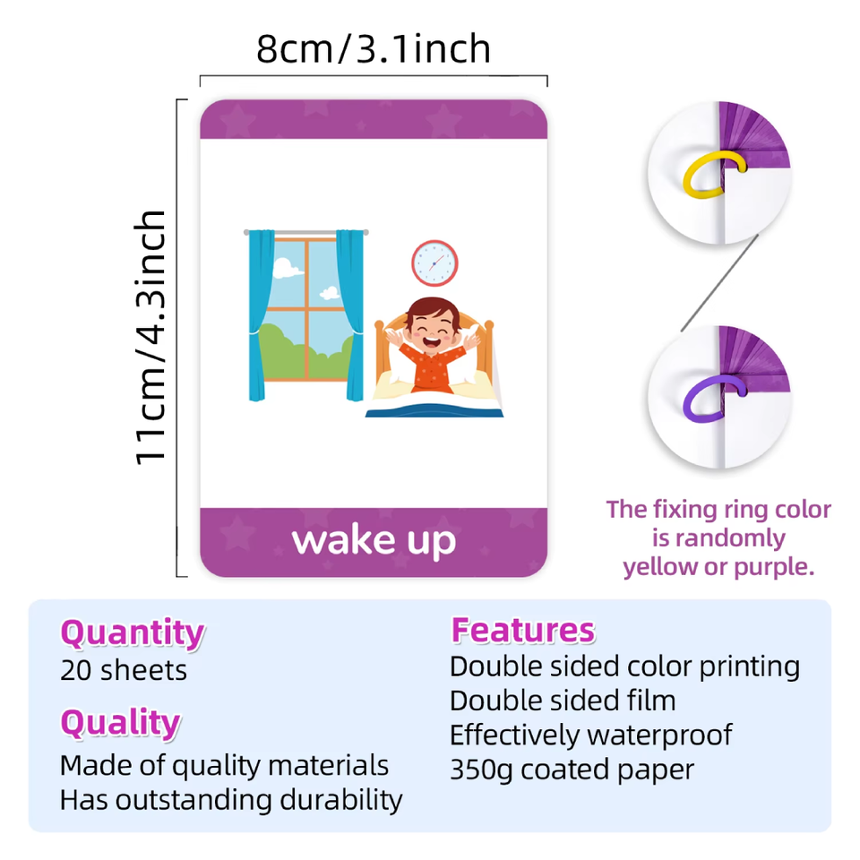 Daily Routine Cards 20 Pack Visual Aid Teaching Tools