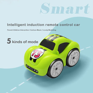 Rechargeable Smart Toy Car for Kids Obstacle Sensing and Fun Lights