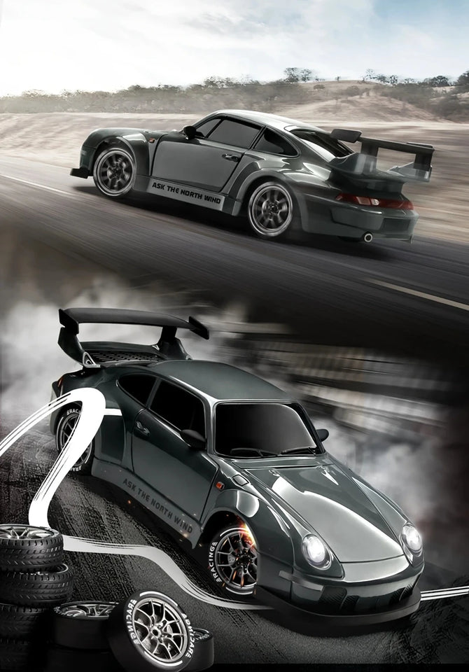 4WD RC Drift Car 2.4G High Speed 20 km/h with LED Lights