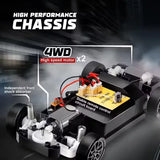 4WD RC Drift Car 2.4G High Speed 20 km/h with LED Lights