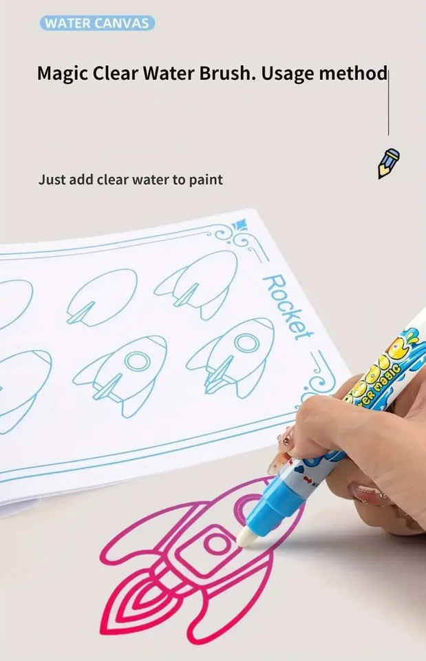 Magic Water Drawing Mat with Reusable Pens for Kids