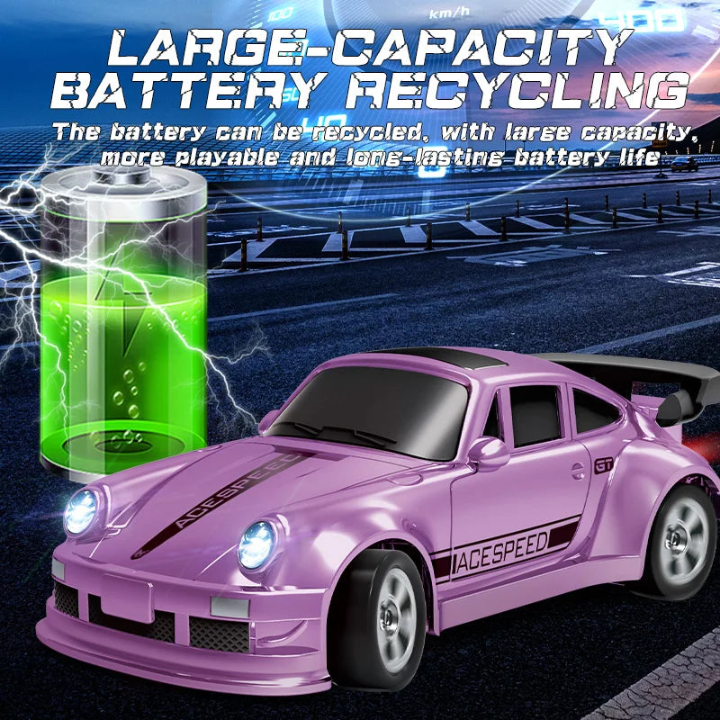 KF20 1:64 Mini Drift RC Car Four Wheel Remote Control Desk Racer