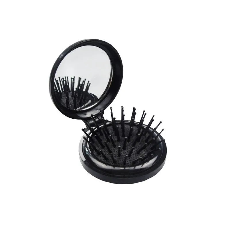 Portable Folding Pocket Comb with Mirror Hair Styling Tool
