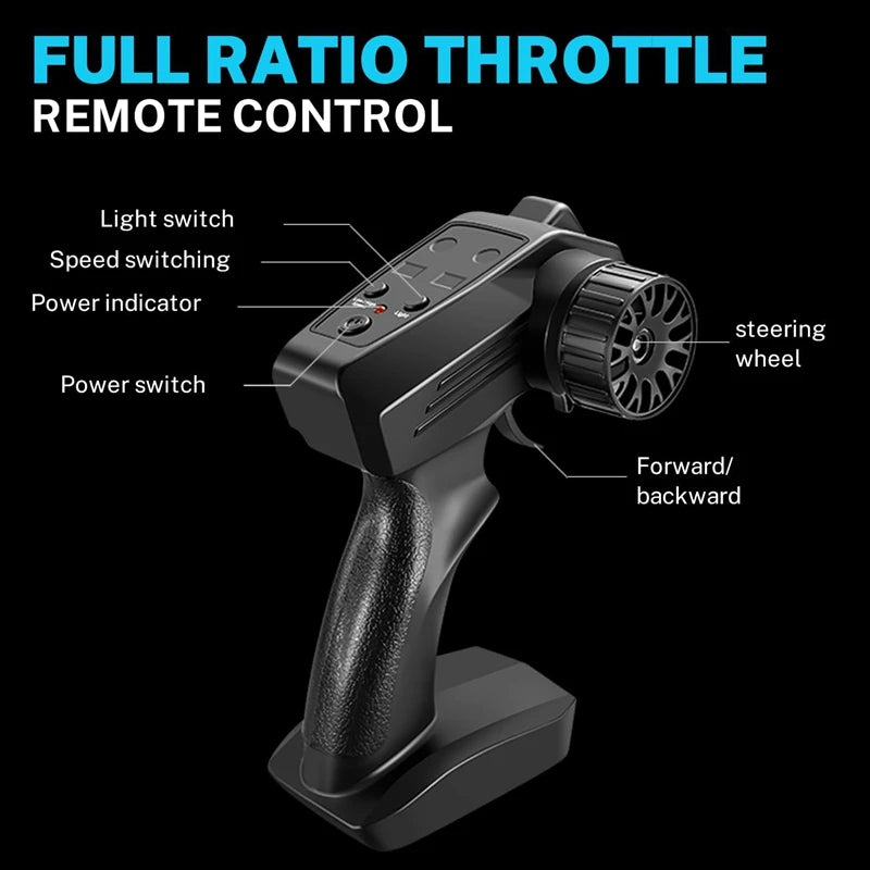 4WD RC Drift Car 2.4G High Speed 20 km/h with LED Lights