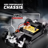 4WD RC Drift Car 2.4G High Speed 20 km/h with LED Lights