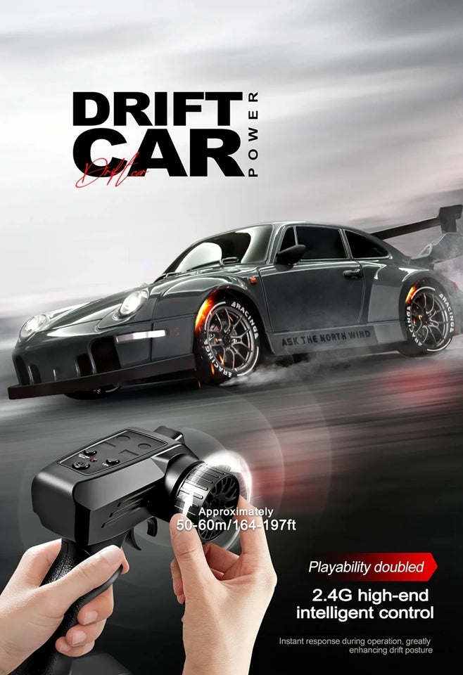 4WD RC Drift Car 2.4G High Speed 20 km/h with LED Lights