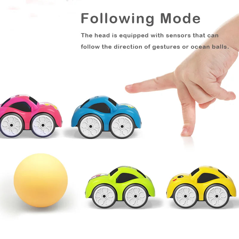 Rechargeable Smart Toy Car for Kids Obstacle Sensing and Fun Lights