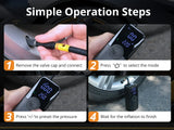 Portable Tire Inflator Rechargeable Air Compressor Pump