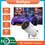 Portable Android 11 Projector WiFi 6 Bluetooth 5.0 720p Native 4K Support