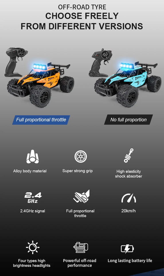 1:16 RC Drift Racing Truck 2.4G High Speed with LED Lights