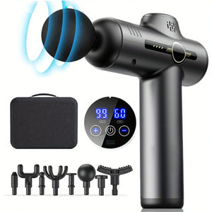 Deep Tissue Massage Gun for Pain Relief – 8 Heads | Portable Muscle Massager