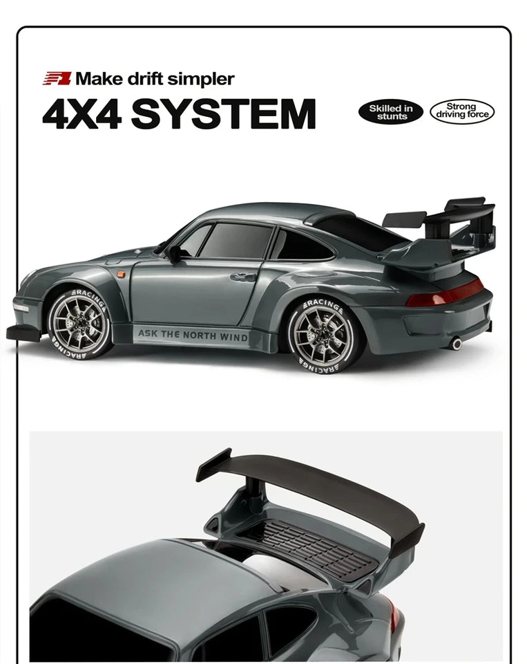 4WD RC Drift Car 2.4G High Speed 20 km/h with LED Lights