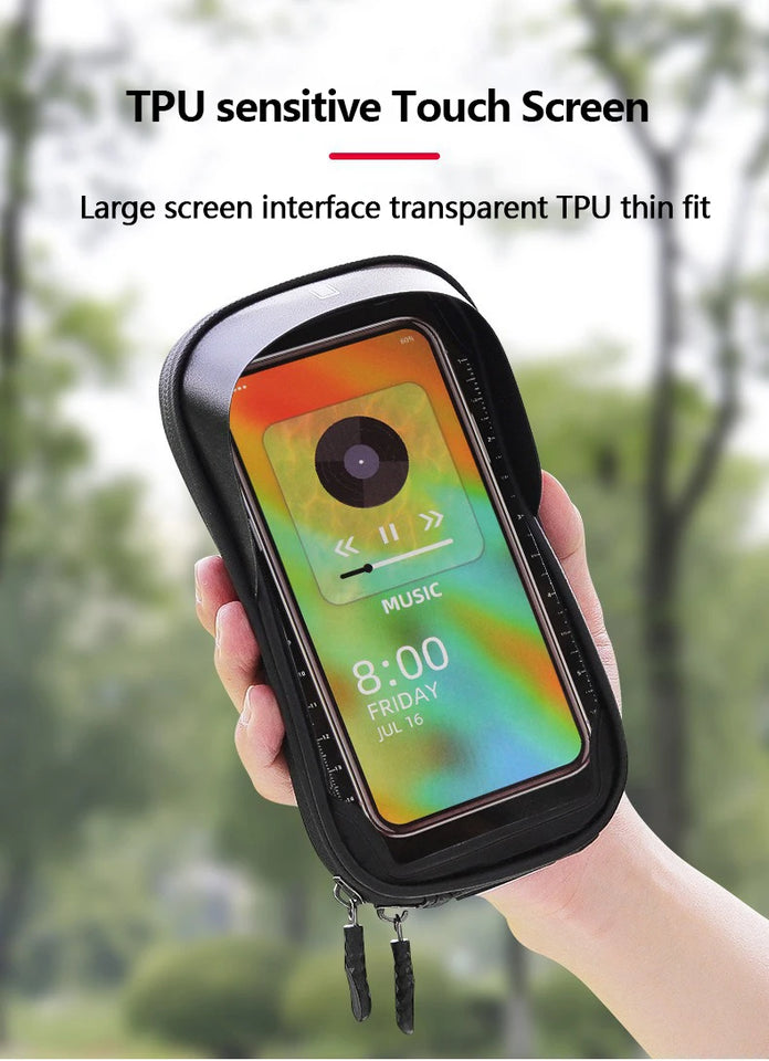 Bicycle Phone Bag with Touch Screen and Large Storage