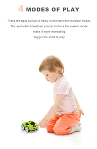 Rechargeable Smart Toy Car for Kids Obstacle Sensing and Fun Lights