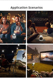 Portable Android 11 Projector WiFi 6 Bluetooth 5.0 720p Native 4K Support