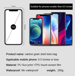 Bicycle Phone Bag with Touch Screen and Large Storage