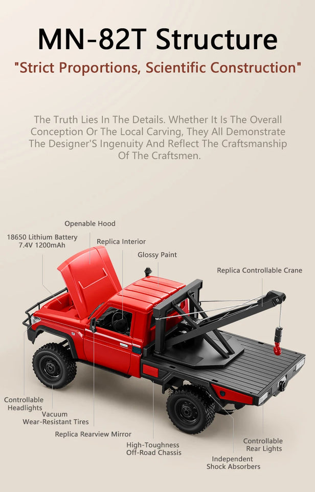 MN82S 1:12 4WD RC Crawler Pickup Truck (LC79 Style)