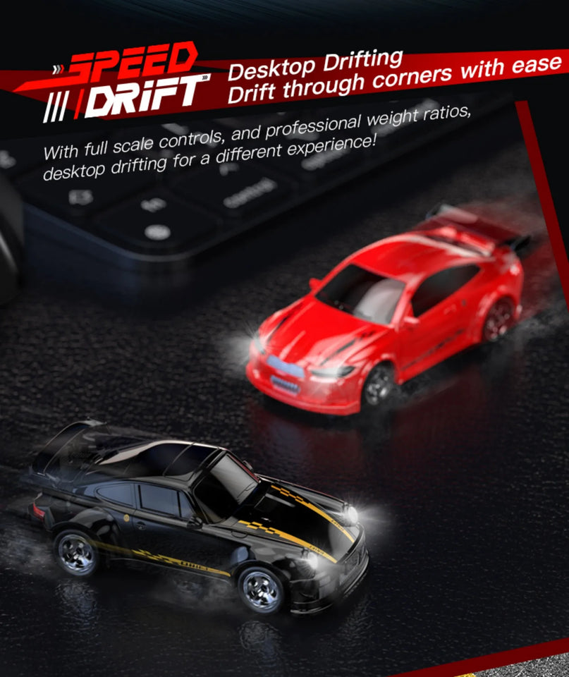 KF20 1:64 Mini Drift RC Car Four Wheel Remote Control Desk Racer