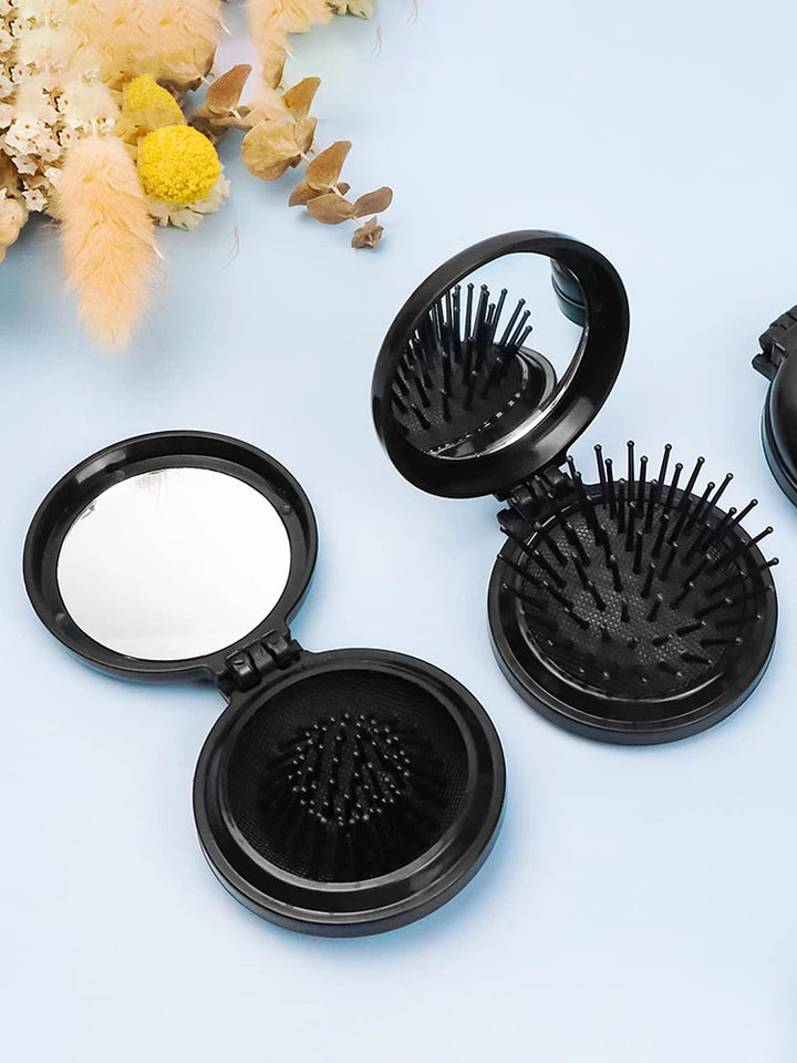 Portable Folding Pocket Comb with Mirror Hair Styling Tool