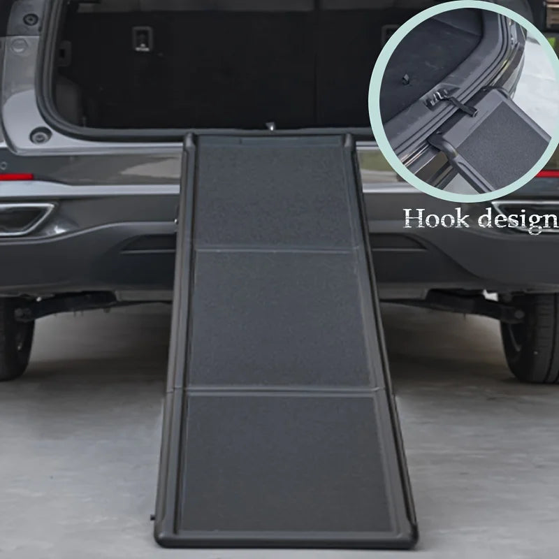 Folding Pet Ramp for Cars and SUVs with Side Rails