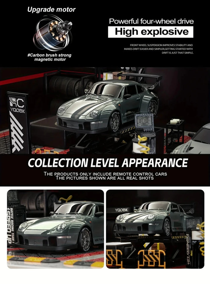 4WD RC Drift Car 2.4G High Speed 20 km/h with LED Lights