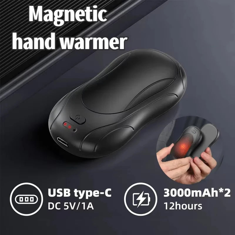 Magnetic Electric Hand Warmer Portable with 3 Heat Levels