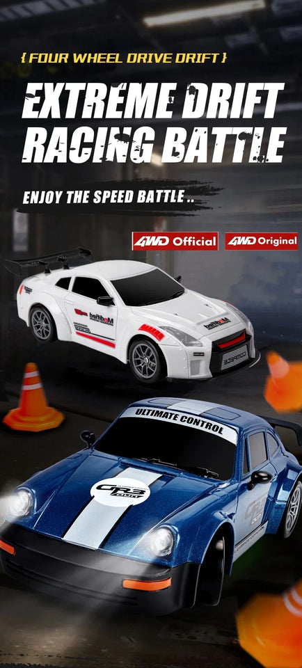 4WD RC Drift Car 2.4G High Speed 20 km/h with LED Lights