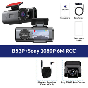 4K Dash Cam Car Camera with Night Vision and GPS