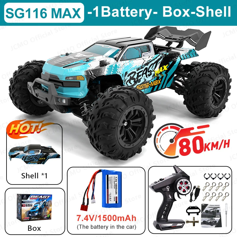 SG116MAX Brushless 1:16 4WD RC Drift Car (Up to 80 km/h)